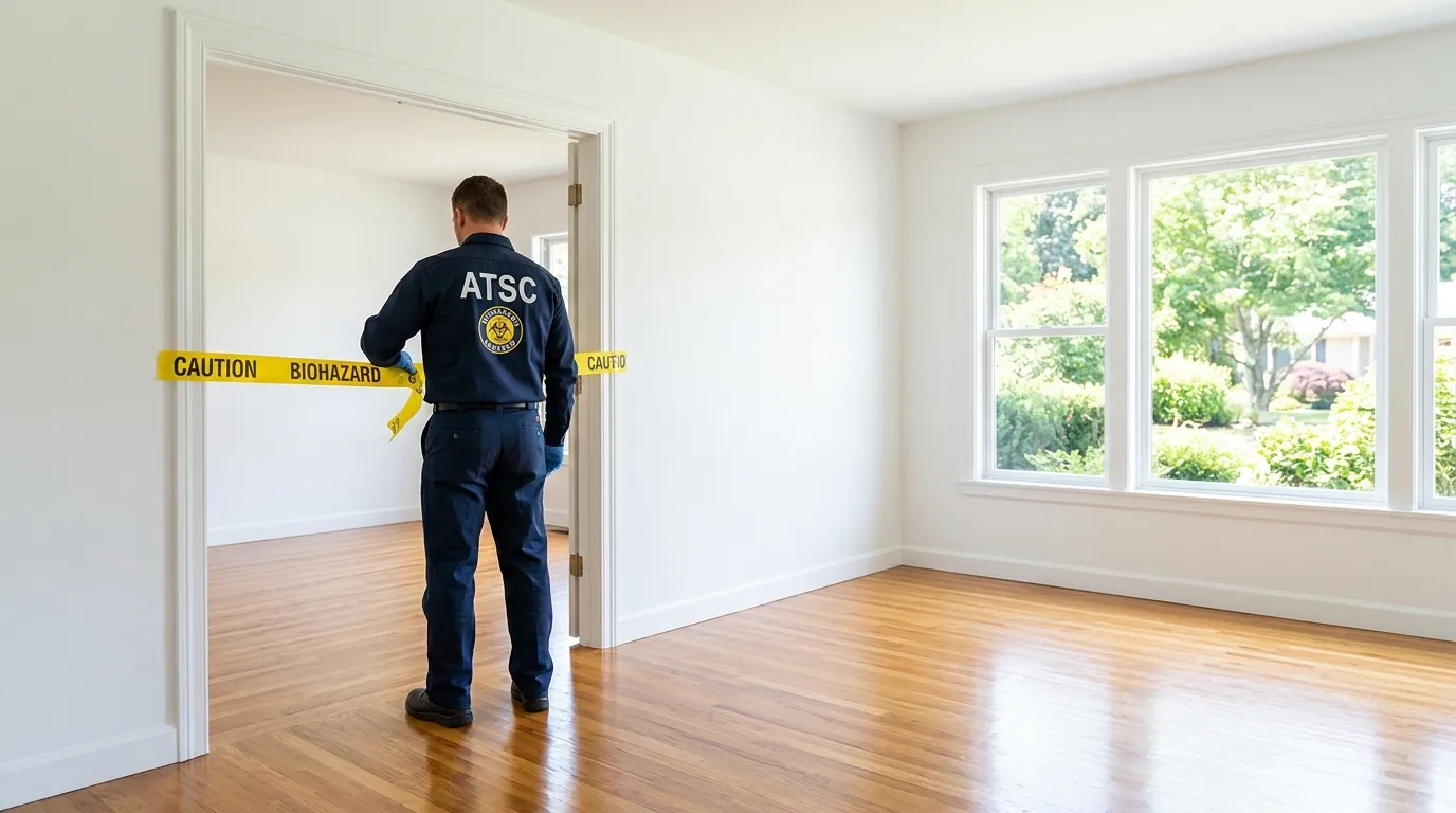 Certified biohazard cleanup crew performing Crime Scene Cleanup in Manteca